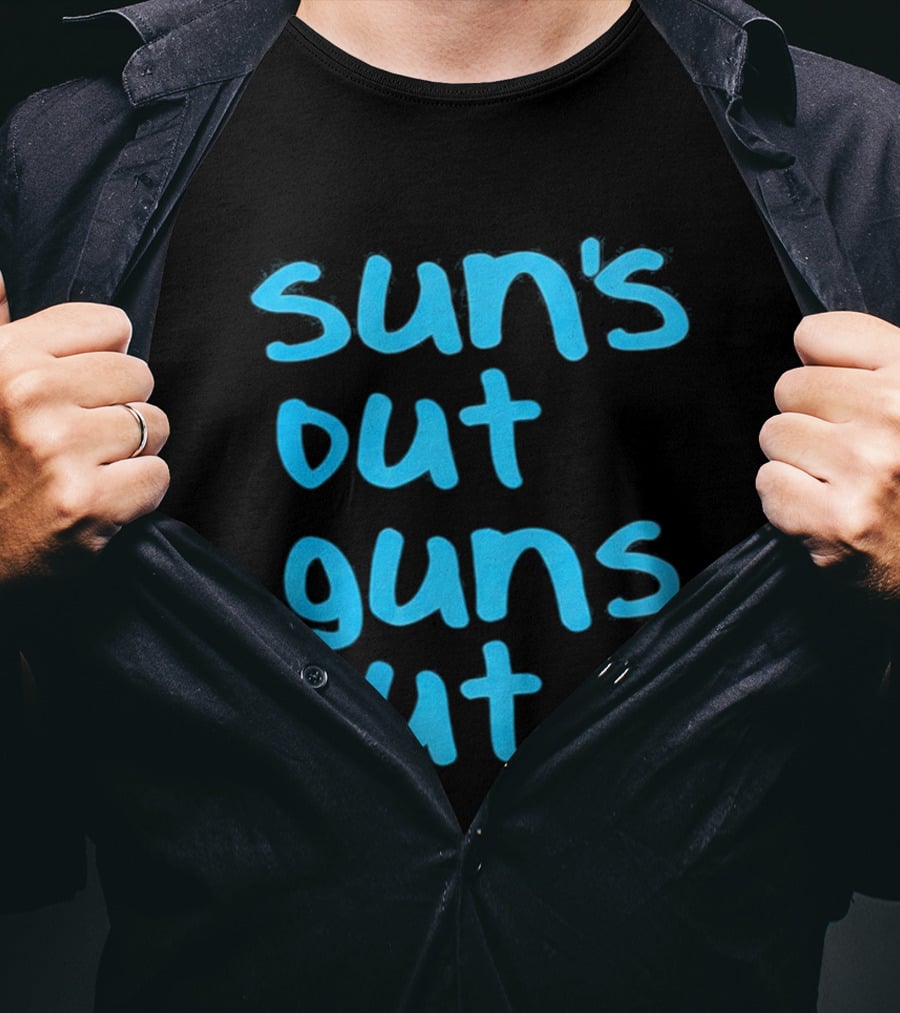 Sun's Out Guns Out Channing Tatum Blue T-Shirt