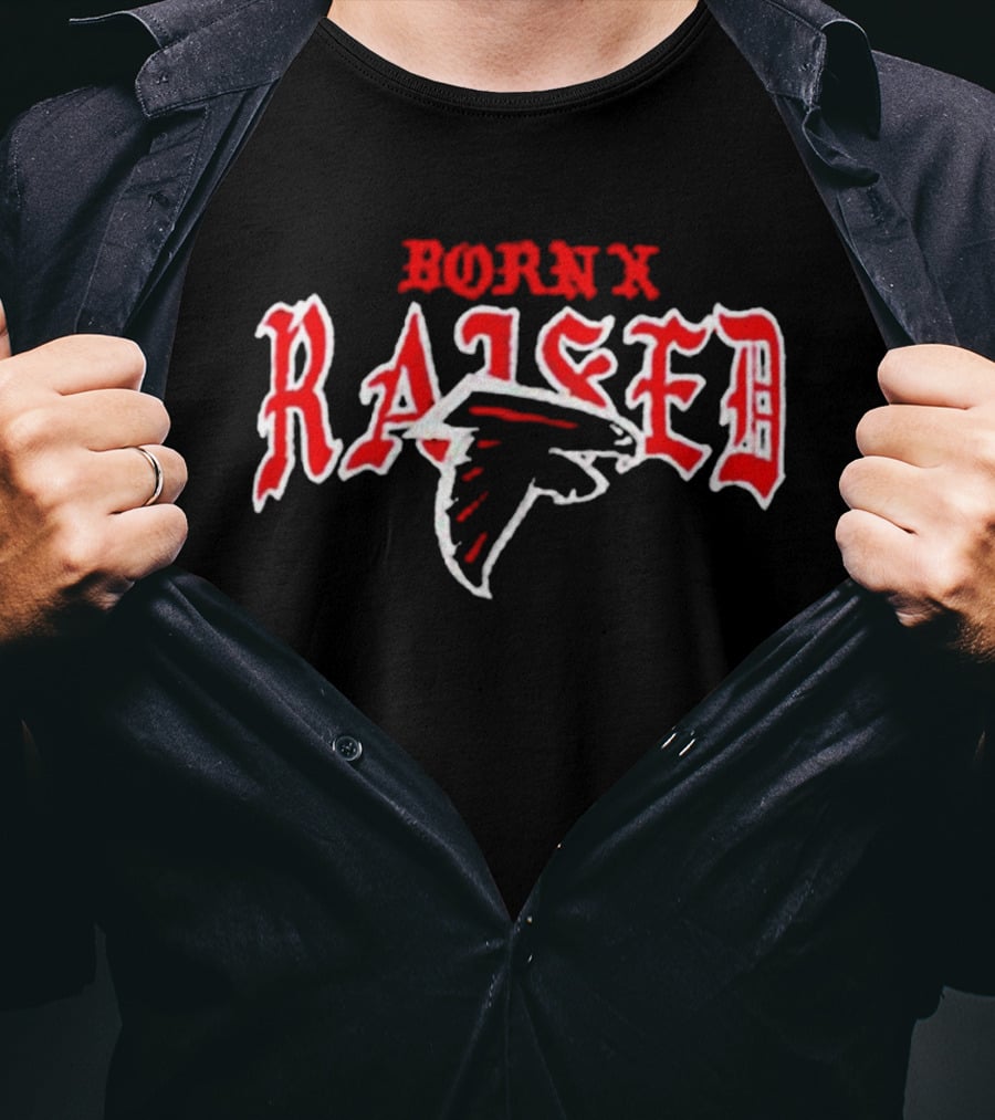 Born X Raised Atlanta Falcons Football T-Shirt