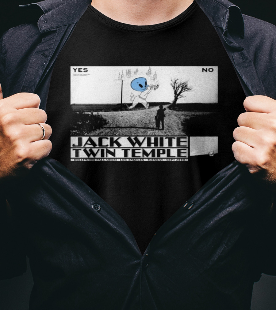 Jack White Twin Temple Sep 29 2026 Los Angeles Concert Yes No Highway Patience T-Shirt