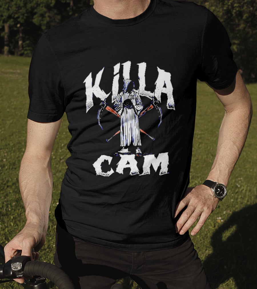Killa Cam Grim Reaper Baseball Bat Crossed Scythes 2 T-Shirt