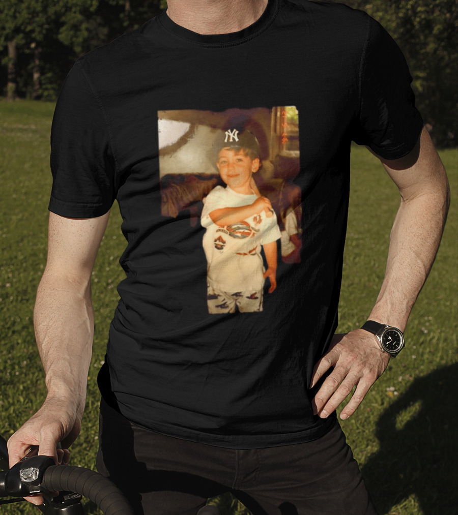 Cody Bellinger Young Yankee Fan Childhood Photo New York Yankees Cap T-Shirt