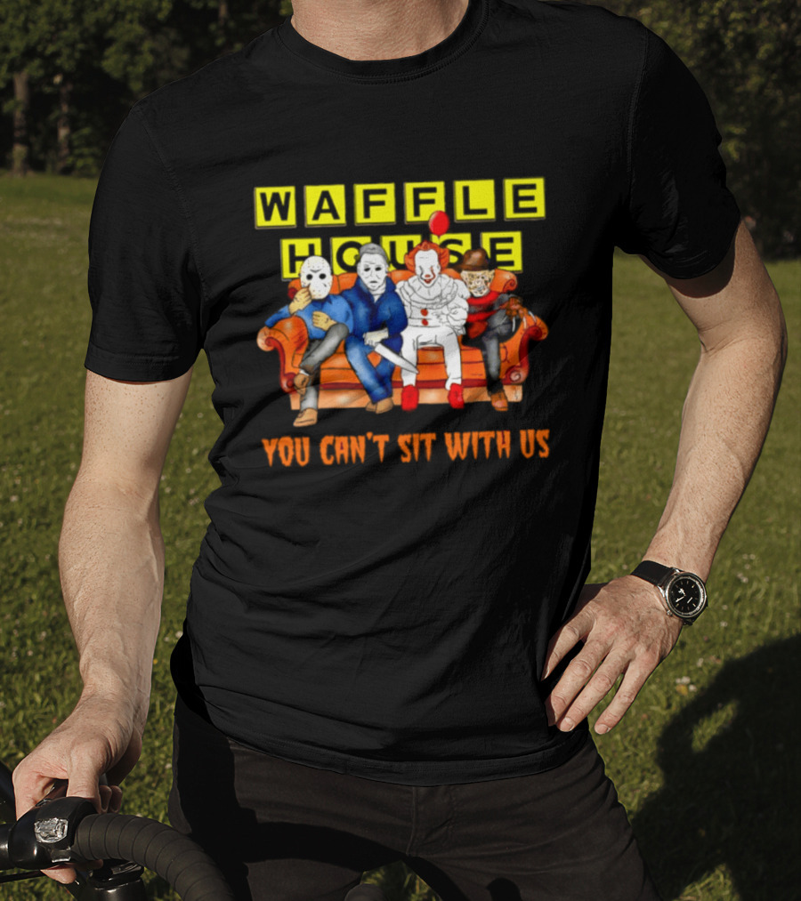 Waffle House X Horror Movie Friends Halloween 2026 You Can't Sit With Us T-Shirt