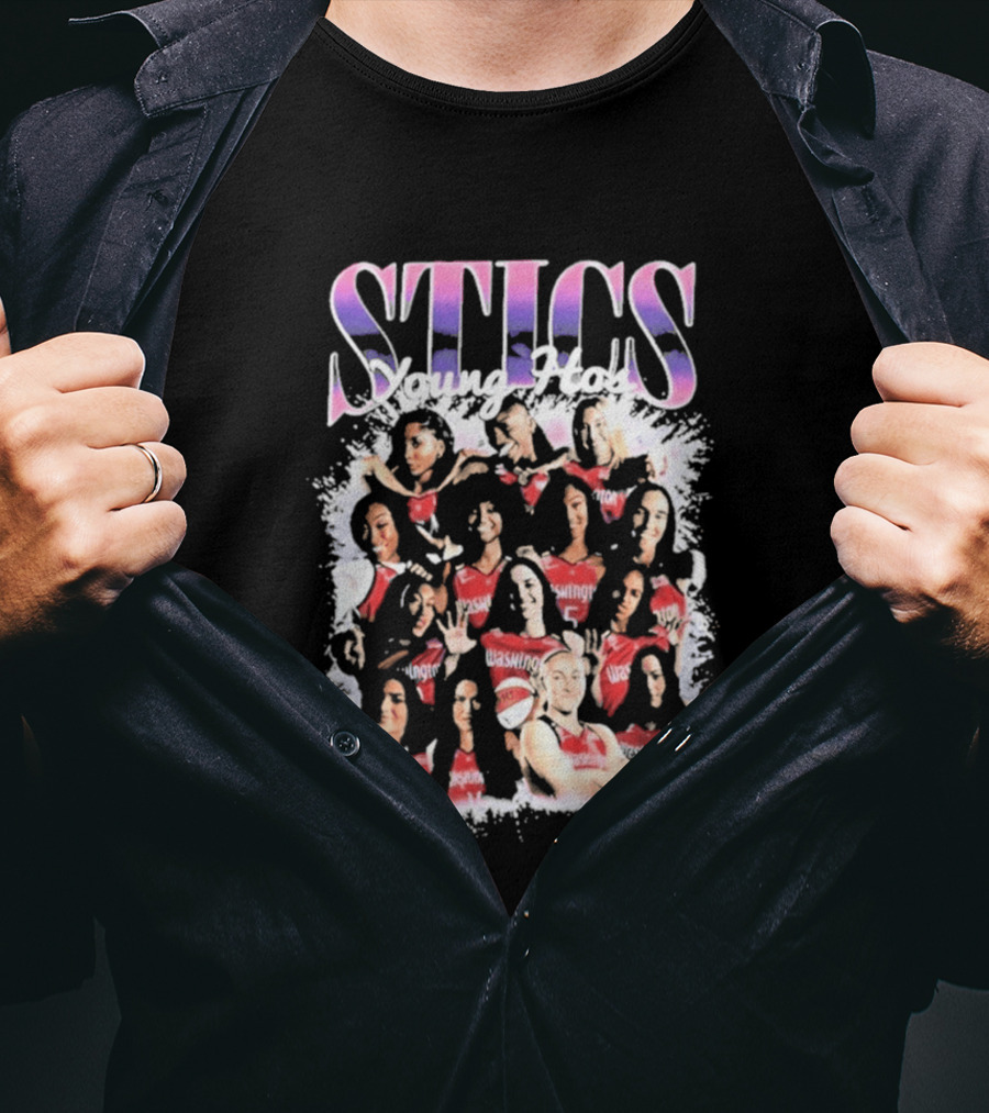 STICS Young Hos Washington Mystics Sports Team Collage T-Shirt