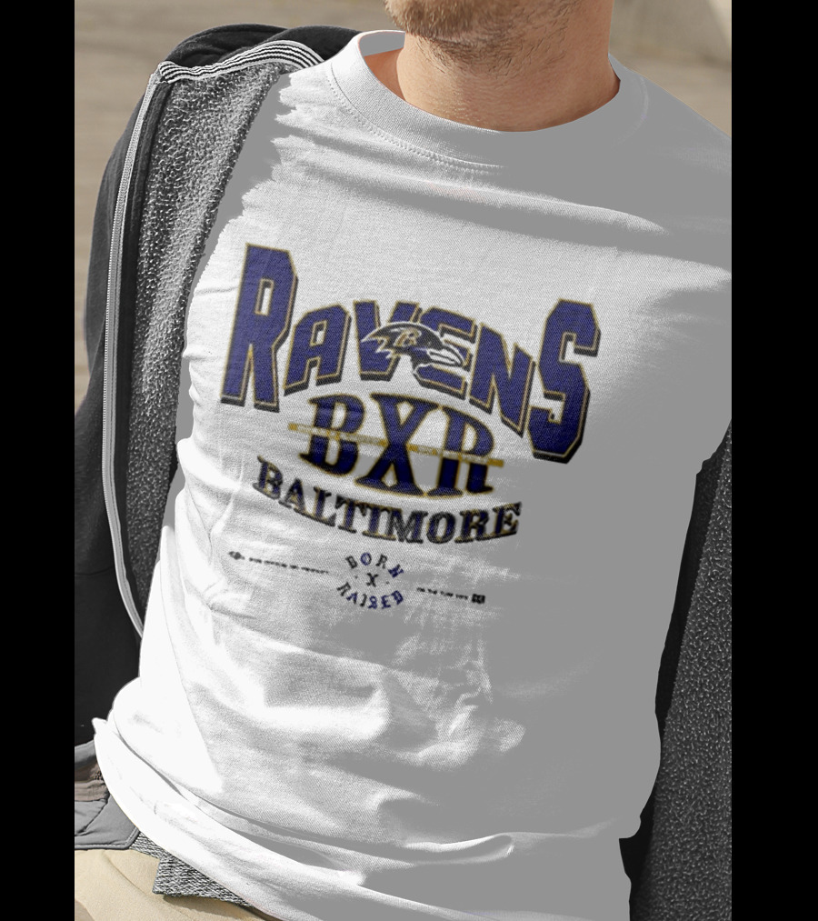 Ravens BXR Baltimore Born X Raised On The Turf T-Shirt
