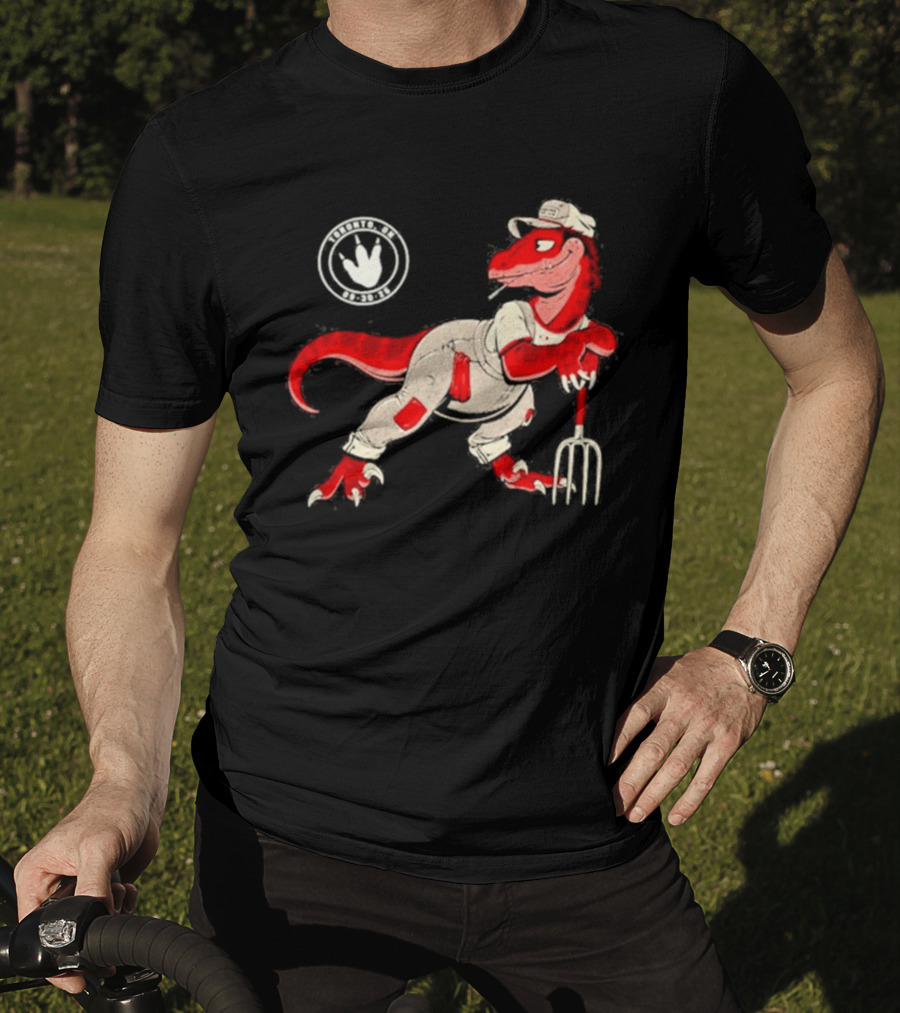 Red Clay Strays 2026 Toronto Ontario Event Dinosaur Farmer T-Shirt