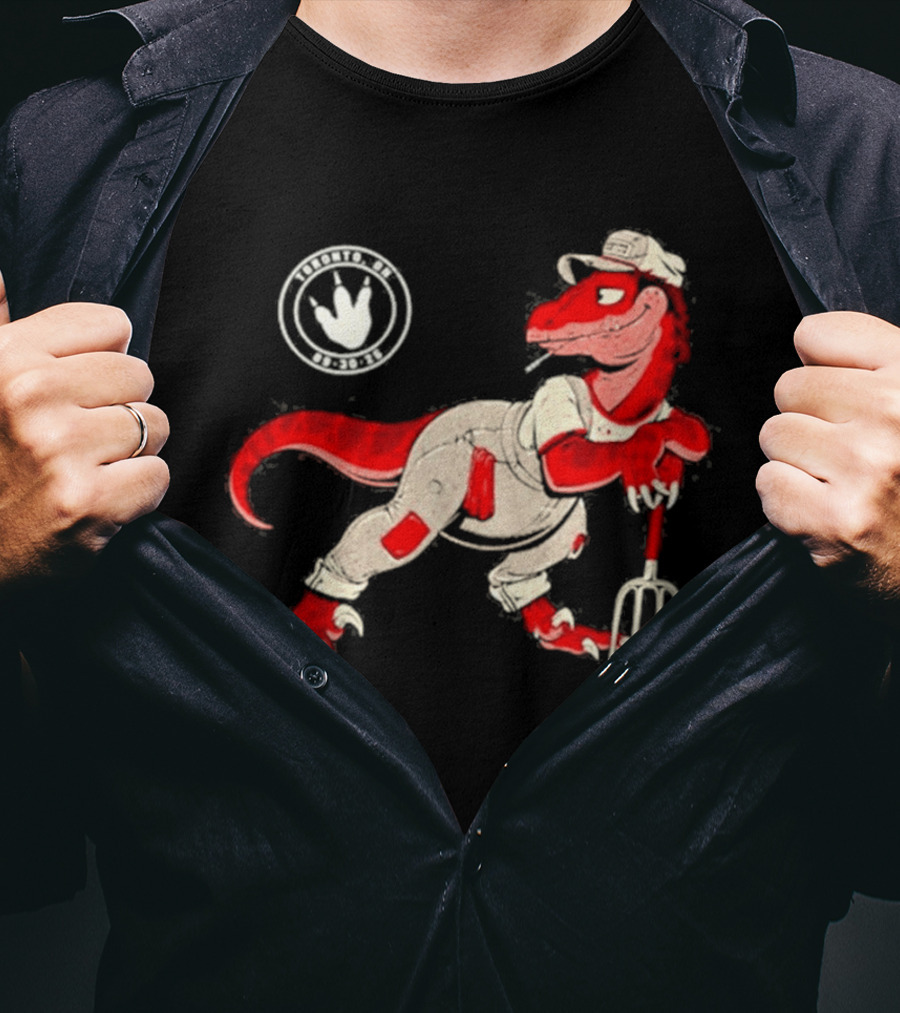 Red Clay Strays 2026 Toronto Ontario Event Dinosaur Farmer T-Shirt