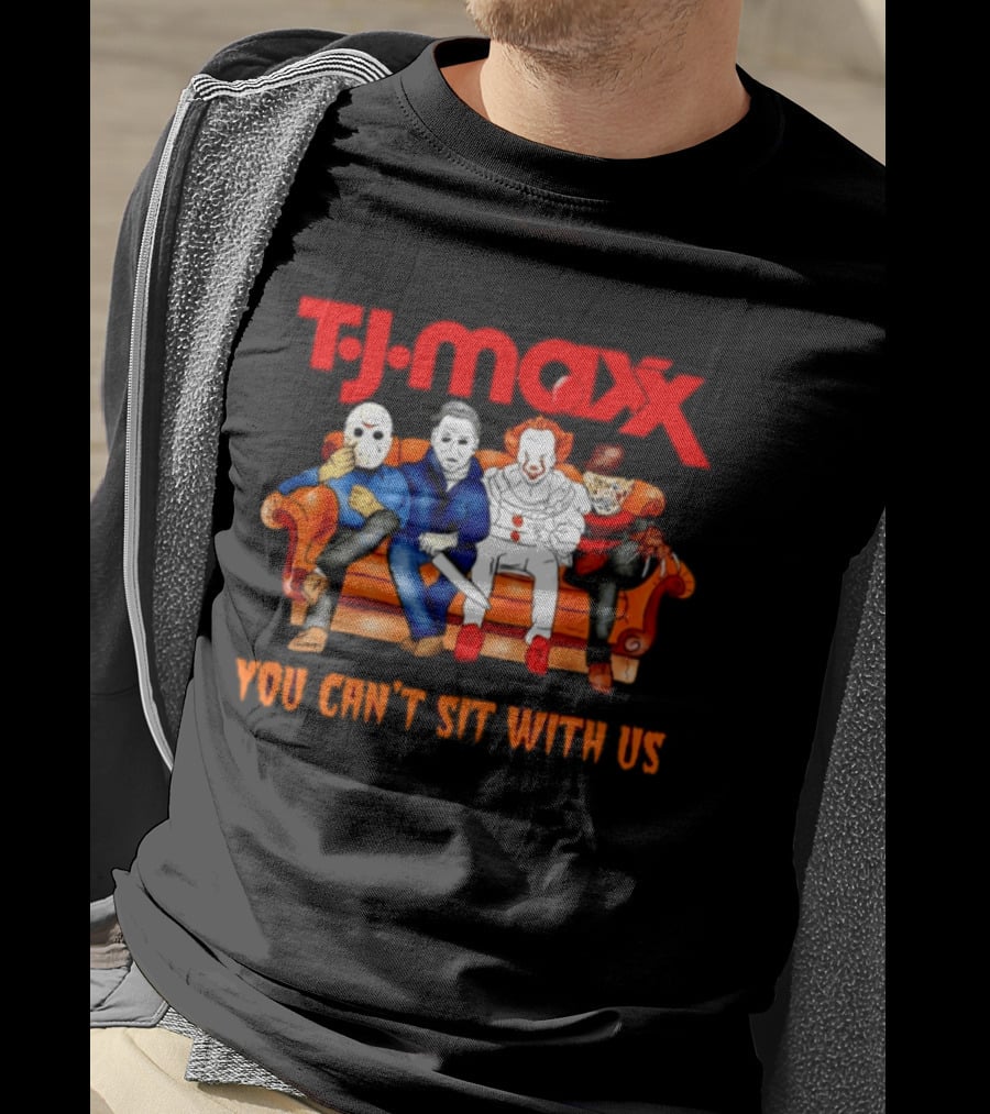 TJ Maxx Horror Movie Friends Halloween 2026 You Can't Sit With Us T-Shirt