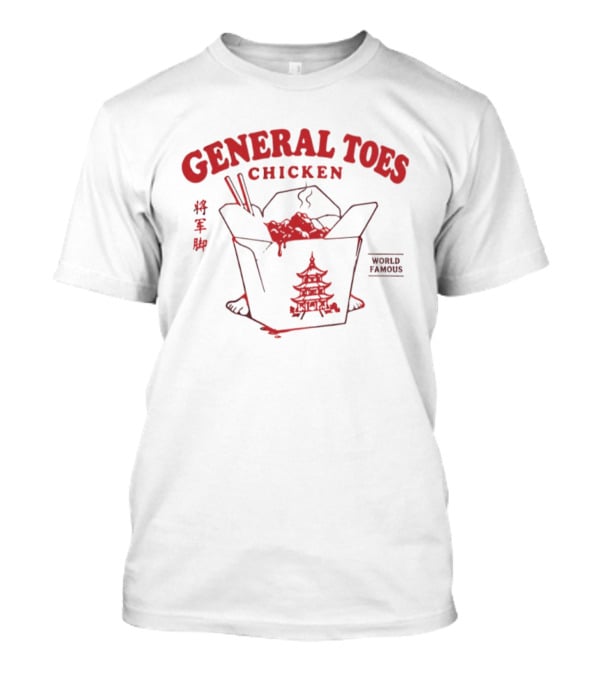 General Toes Chicken World Famous Chinese Buffet Takeout Pagoda T-Shirt