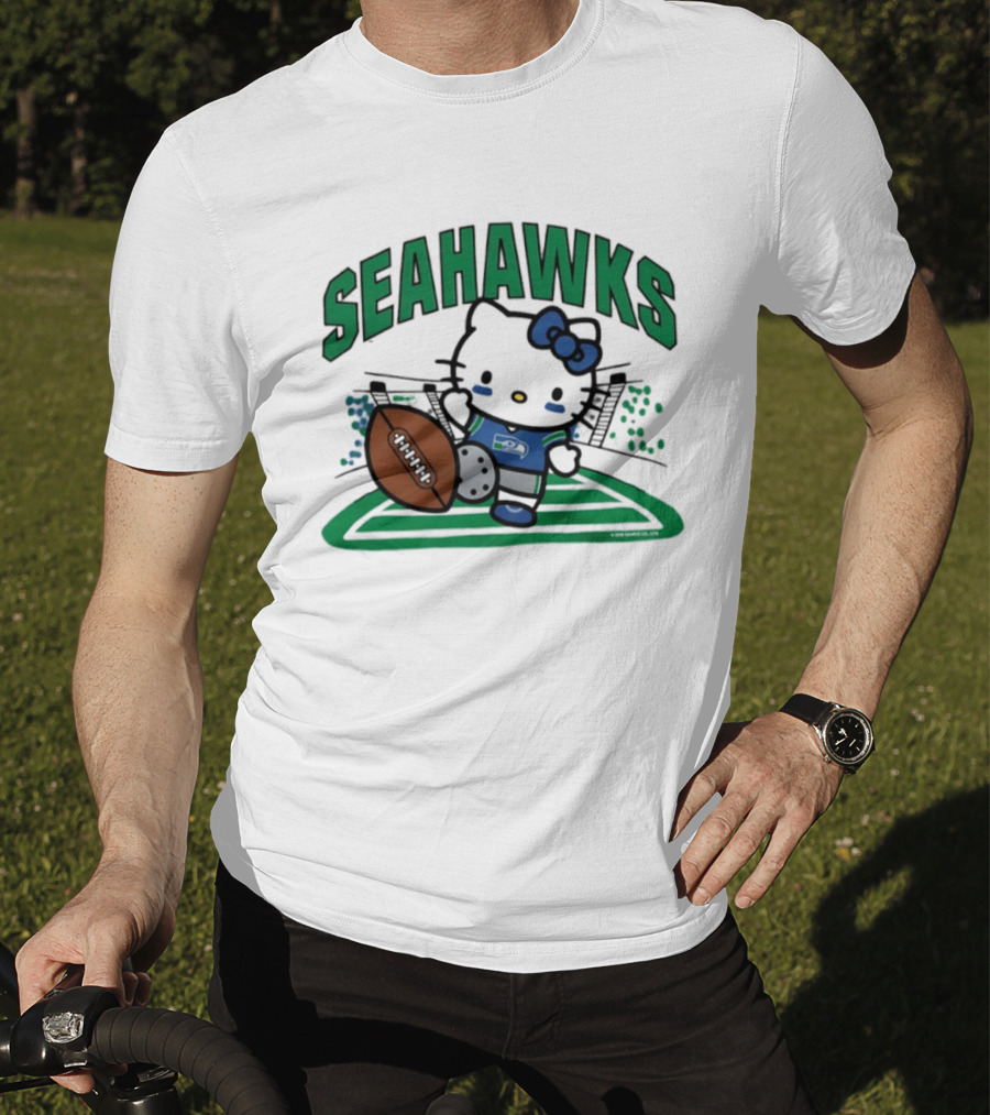 Hello Kitty Seattle Seahawks Football Stadium Kickoff T-Shirt