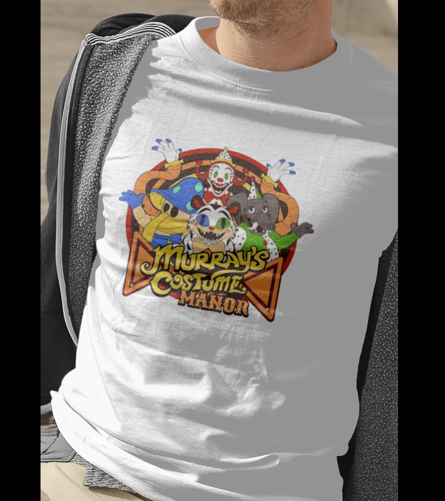 HEX X FNaF Secret Of The Mimic 2 Murray's Costume Manor With Clown And Animal Characters T-Shirt