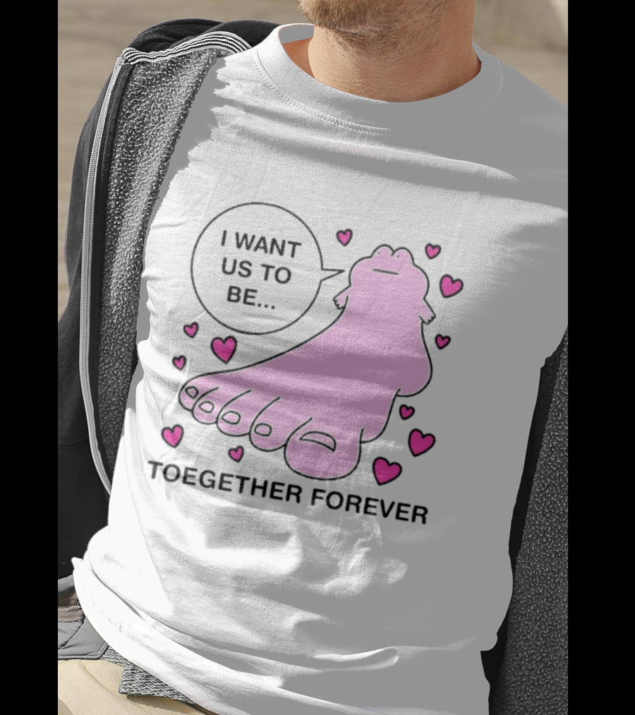 I Want Us To Be Toegether Forever Pink Frog Hearts T-Shirt