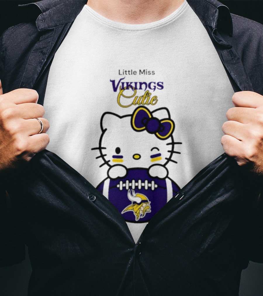 Minnesota Vikings Little Miss Vikings Cutie 2026 Season Football T-Shirt
