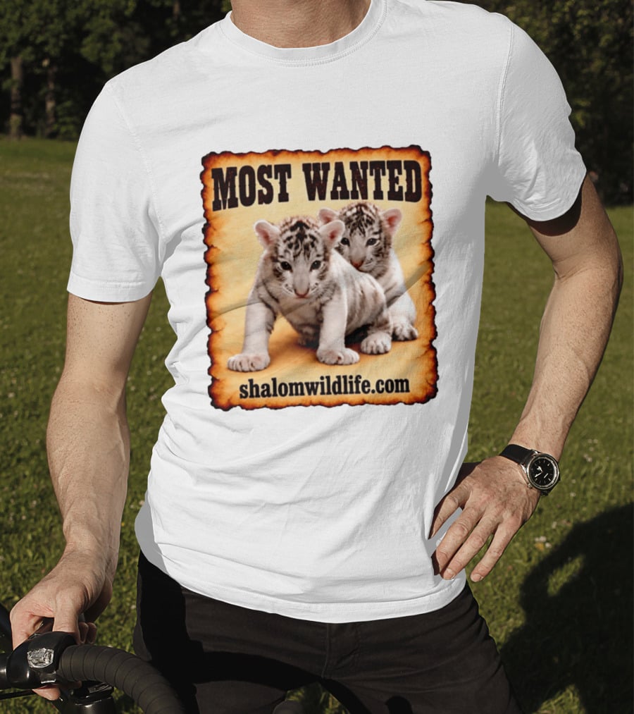 MOST WANTED White Tiger Cubs Shalom Wildlife T-Shirt