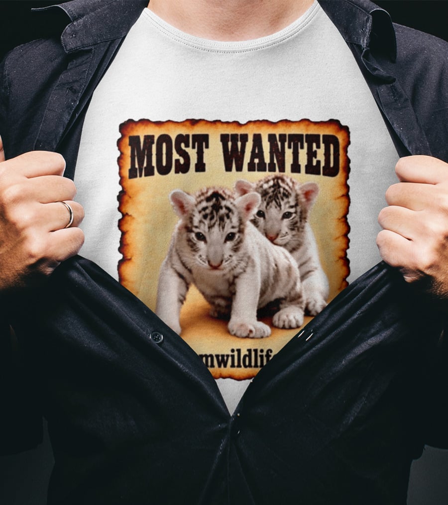 MOST WANTED White Tiger Cubs Shalom Wildlife T-Shirt