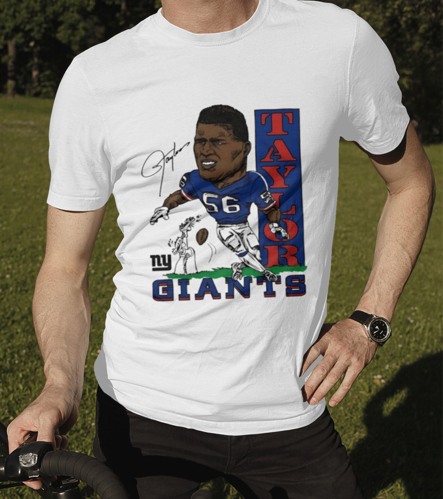 New York Giants Lawrence Taylor 56 Caricature Player T-Shirt