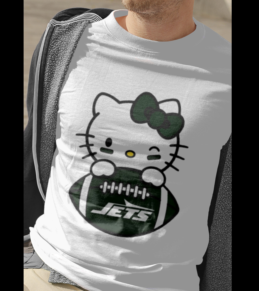 New York Jets Hello Kitty Football 2026 Season Collaboration T-Shirt