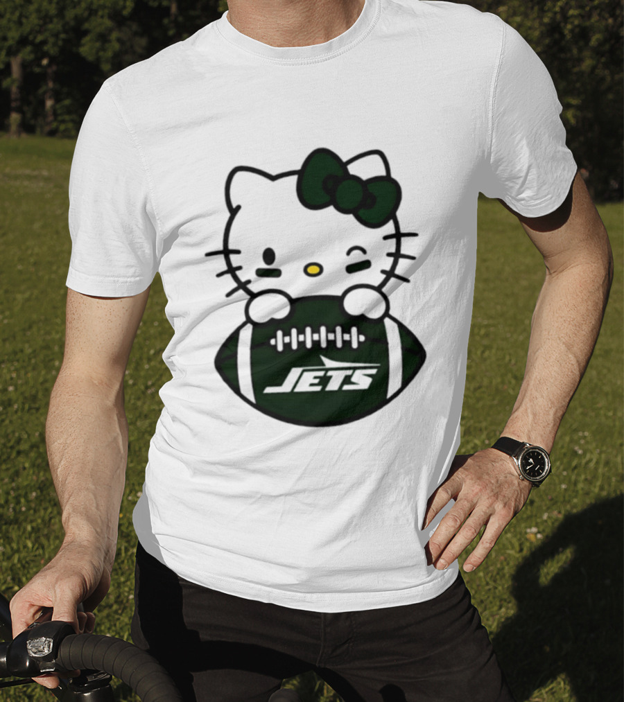 New York Jets Hello Kitty Football 2026 Season Collaboration T-Shirt
