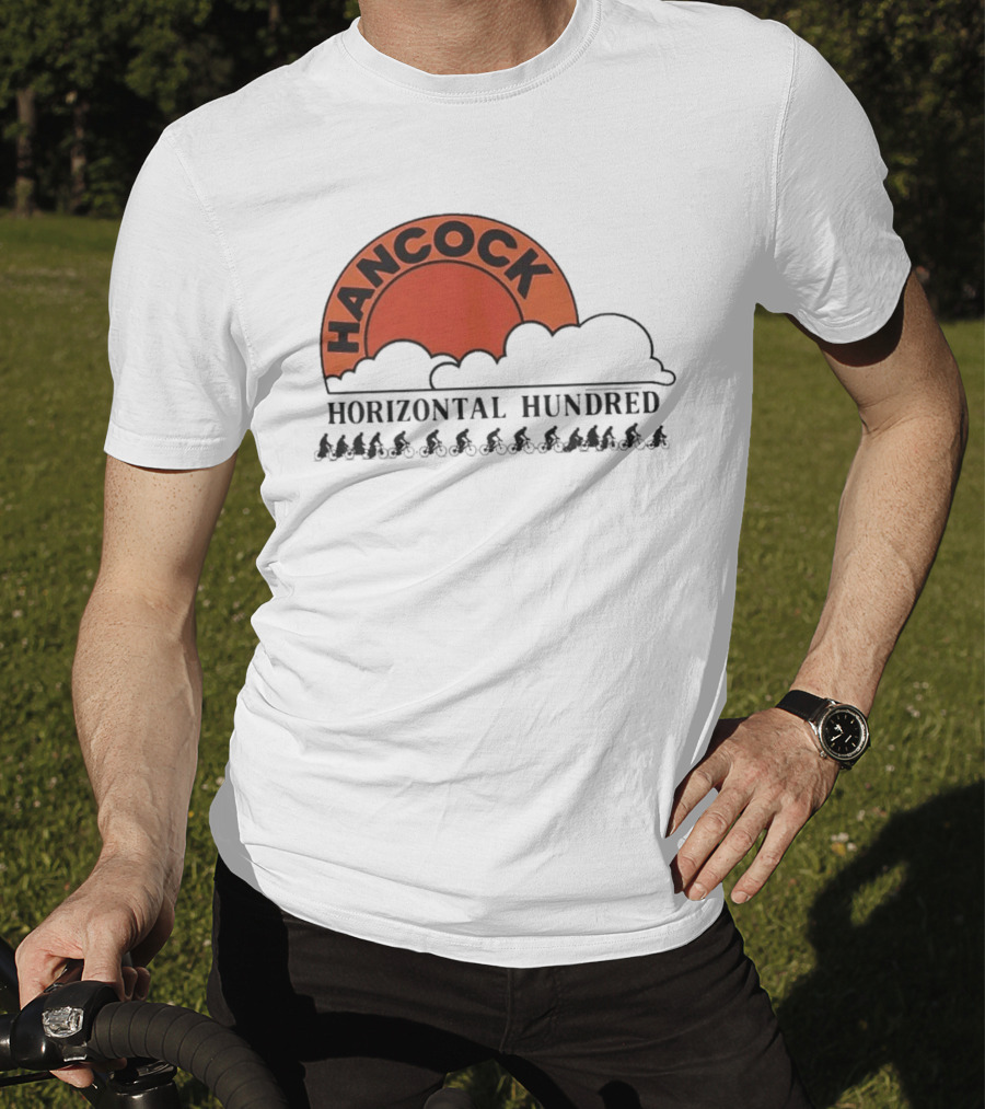 Hancock Horizontal Hundred Cycling Event Rj Decker Aloysius Aiken T-Shirt