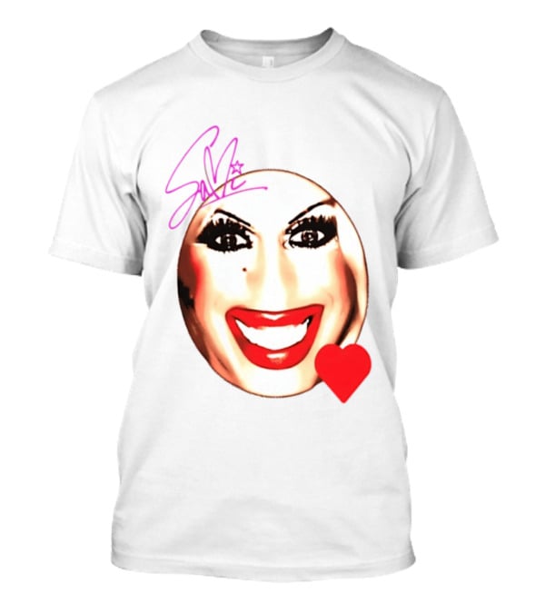 Sami Landri Big Face Heart Signature Red Lips T-Shirt