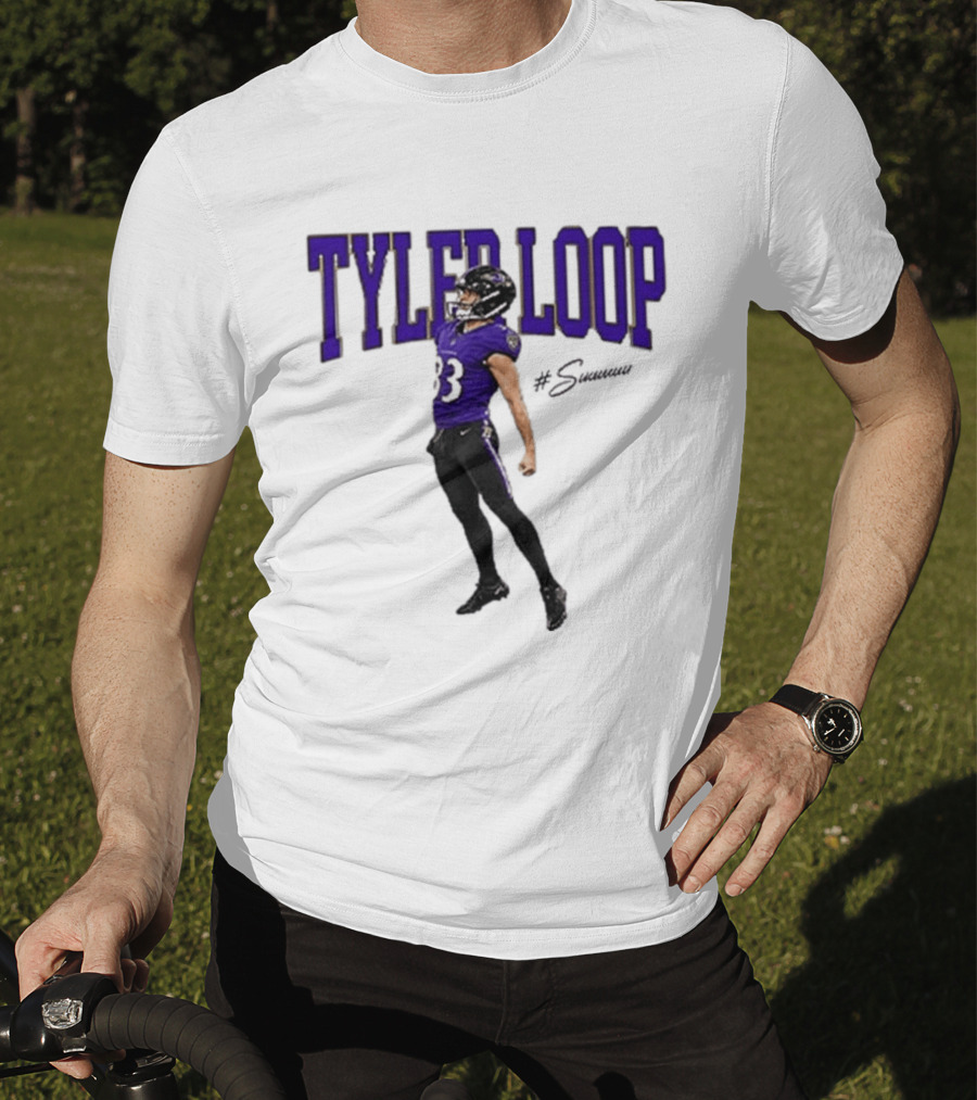Tyler Loop Baltimore Football Player Celebration T-Shirt