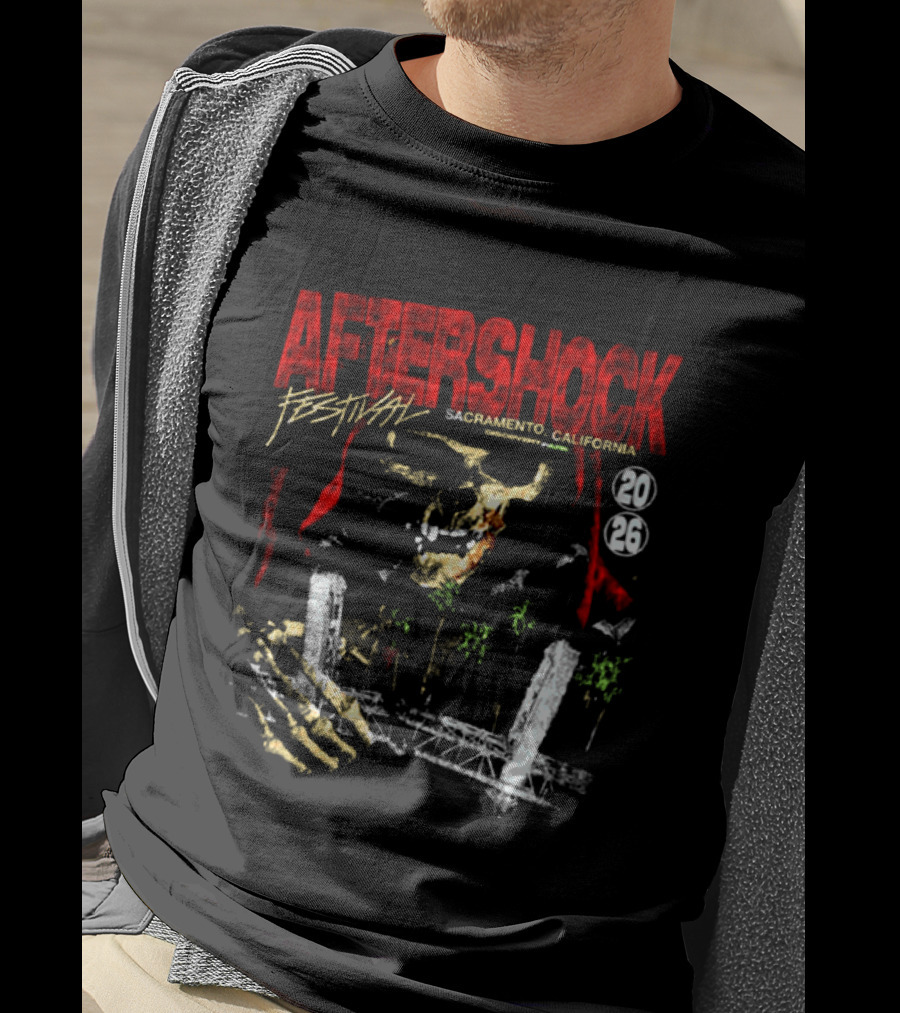 Aftershock Festival 2026 Sacramento CA October 1 4 2026 Dark Crossing Festival T-Shirt