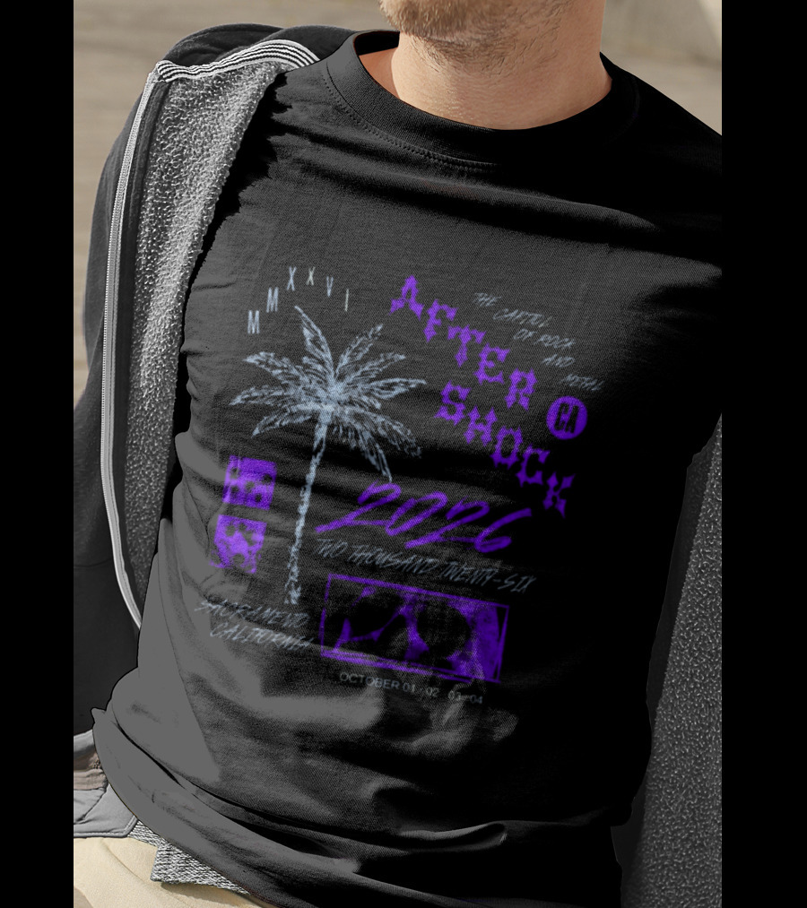 Aftershock Festival 2026 Sacramento California The Capitol Of Rock And Metal October 1 2 3 4 MMXXVI Face Palm T-Shirt