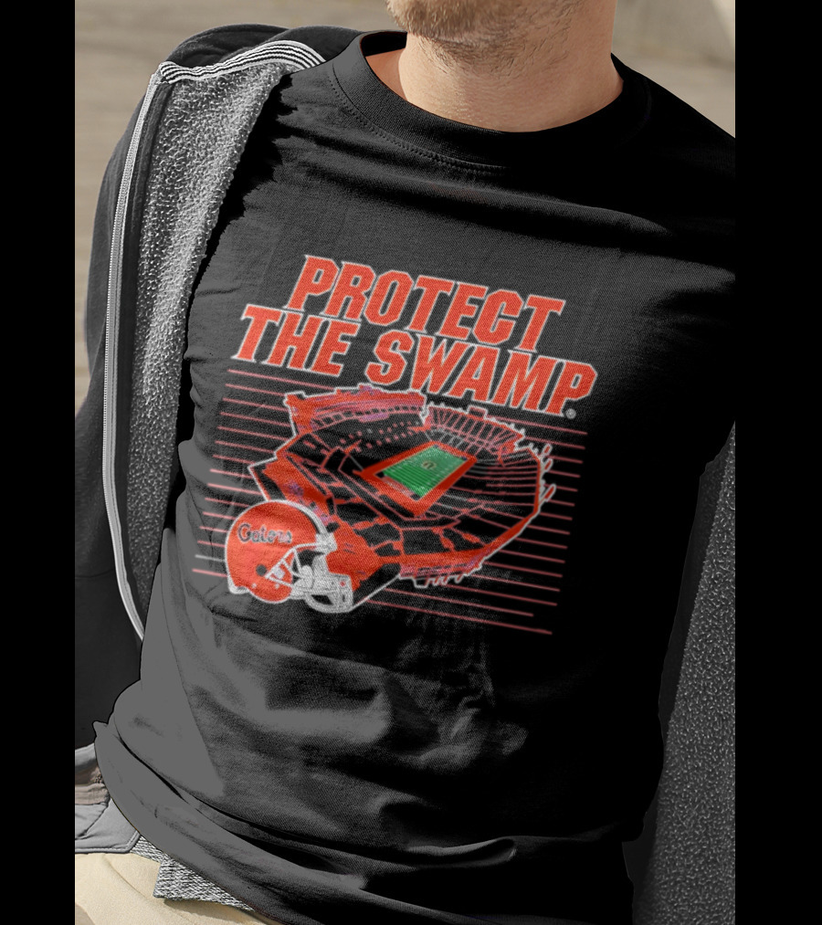 Florida Gators Protect The Swamp Stadium Helmet Football T-Shirt