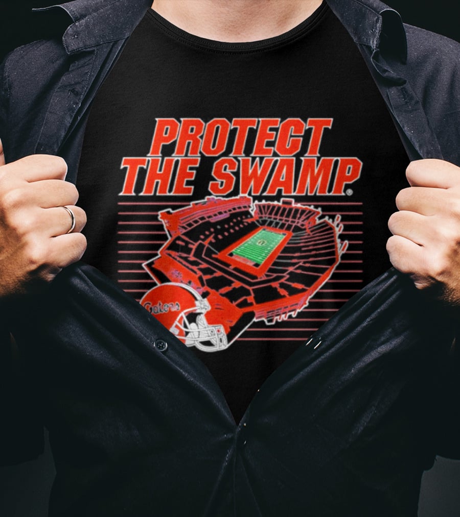 Florida Gators Protect The Swamp Stadium Helmet Football T-Shirt