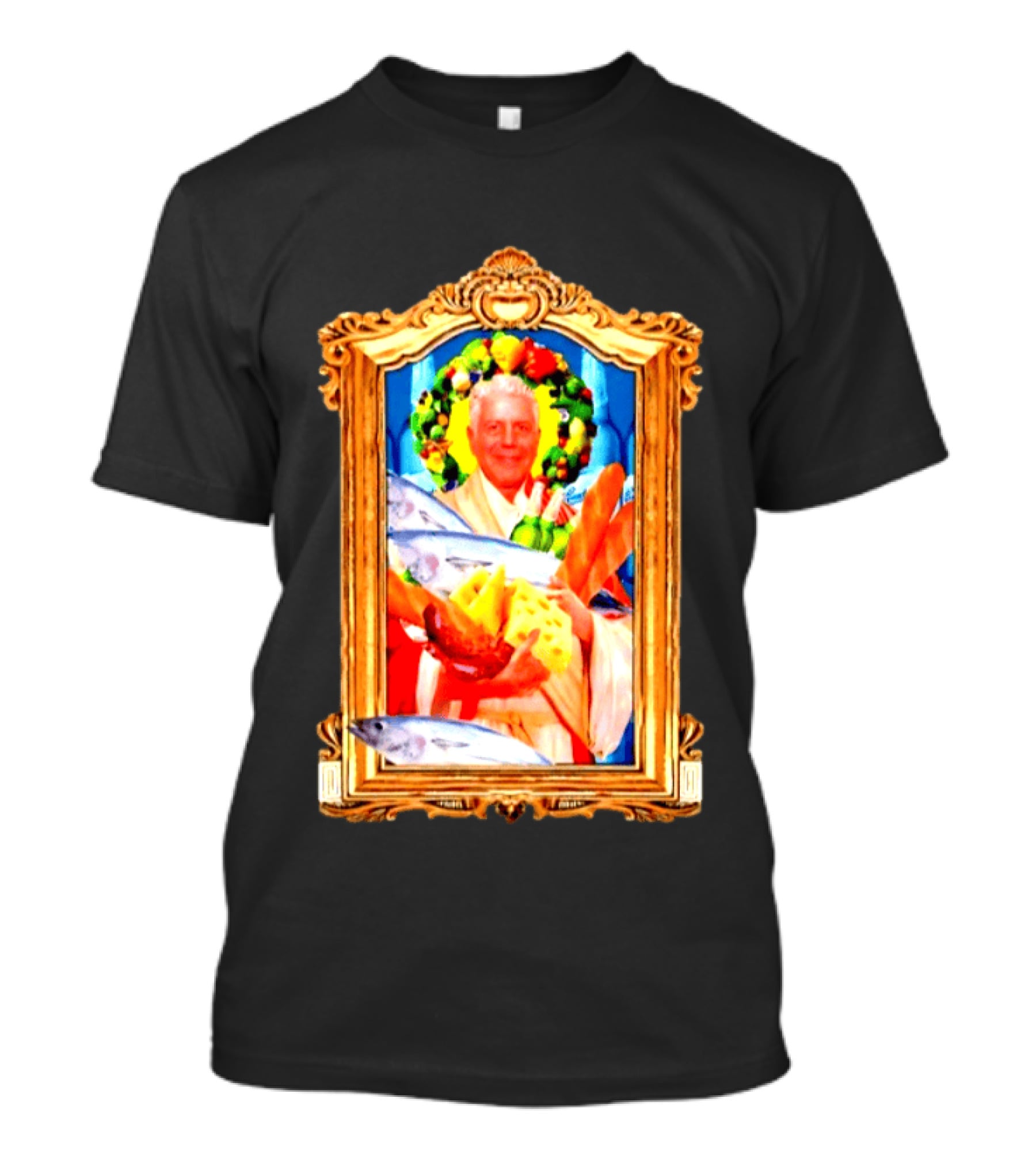 Anthony Bourdain Saint Of Food Chef Icon With Culinary Halo T-Shirt