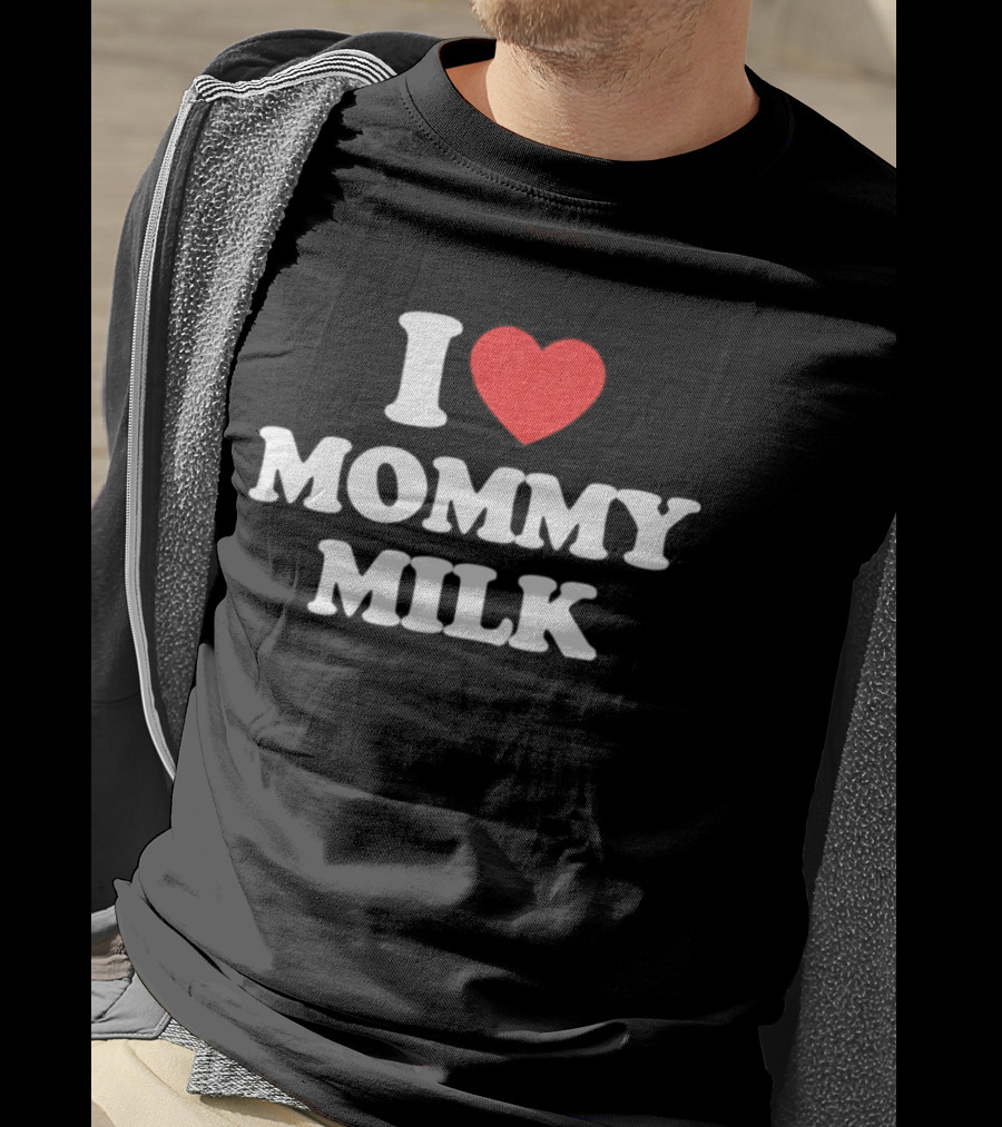 I Heart Mommy Milk Red Heart T-Shirt