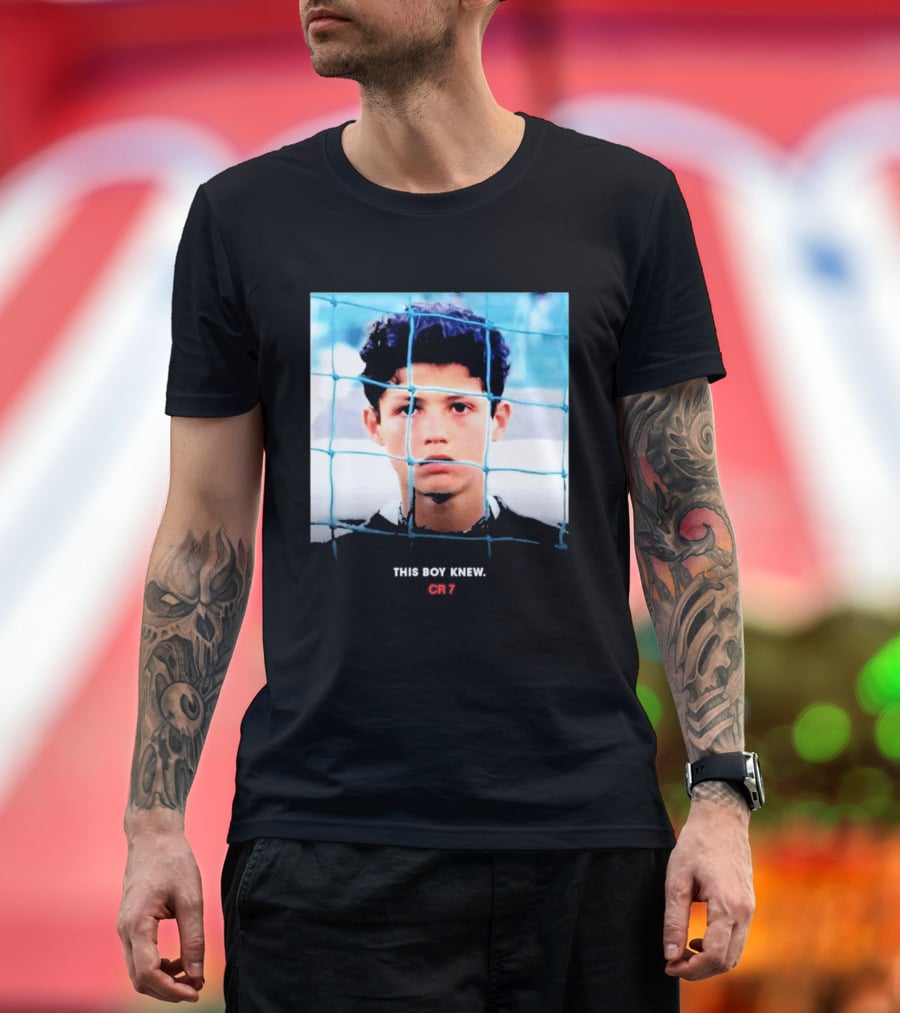 Cristiano Ronaldo Young Boy Knew CR7 Football Childhood Legend T-Shirt