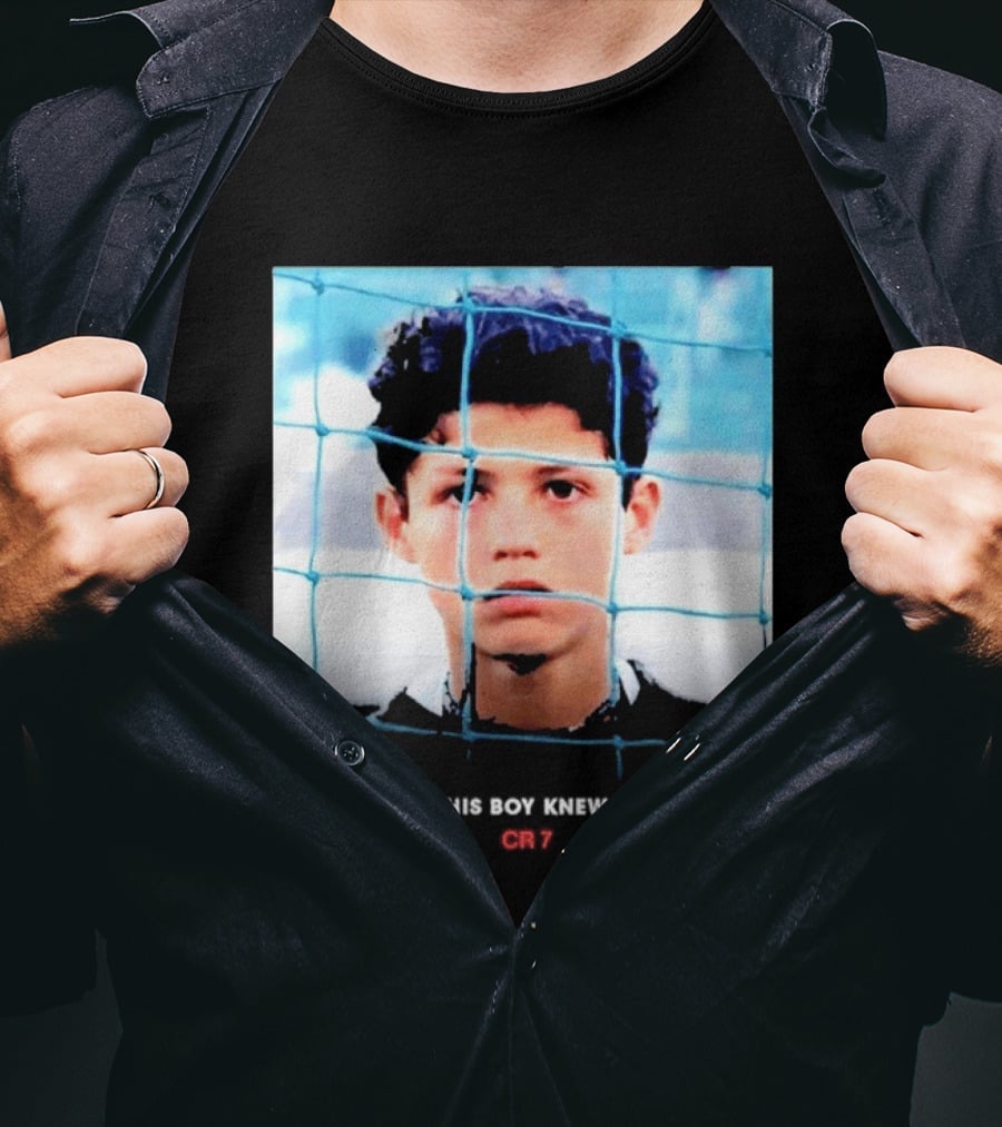 Cristiano Ronaldo Young Boy Knew CR7 Football Childhood Legend T-Shirt