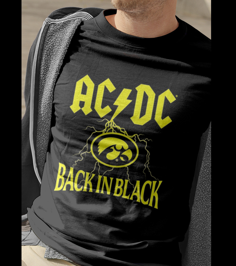Iowa Hawkeyes AC DC Back In Black College GameDay 2026 T-Shirt