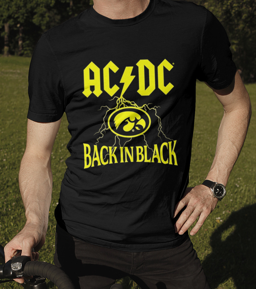 Iowa Hawkeyes AC DC Back In Black College GameDay 2026 T-Shirt