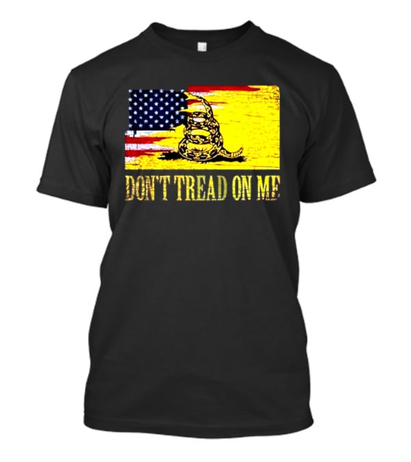 American Flag And Gadsden Snake Don't Tread On Me T-Shirt