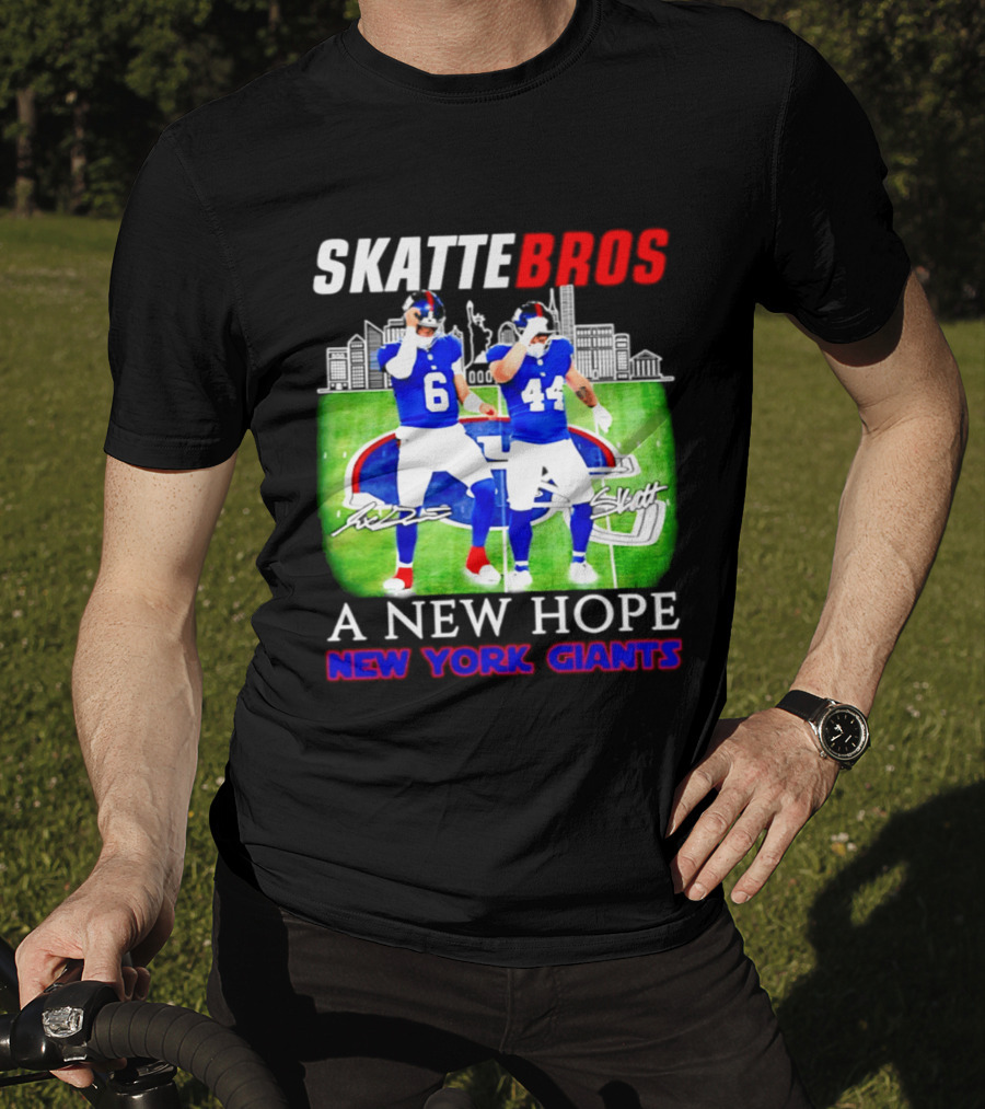 Skattebros Jaxson Dart Cam Skattebo New York Giants A New Hope T-Shirt