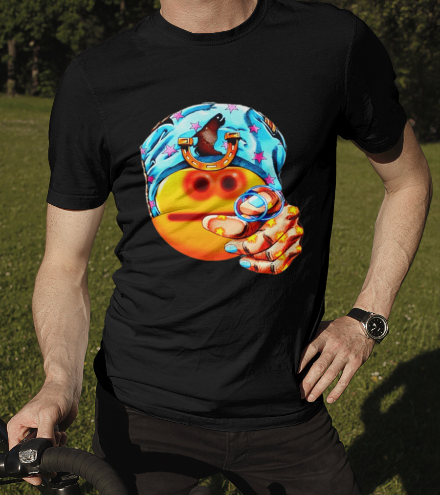 Johnny Joestar Emoji Icon With Star And Horse T-Shirt