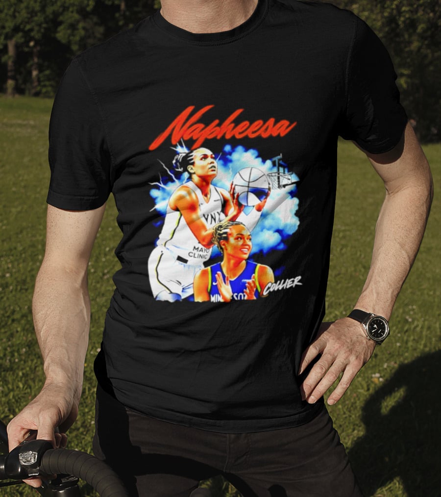 Napheesa Collier Minnesota Lynx Basketball Player In Action T-Shirt