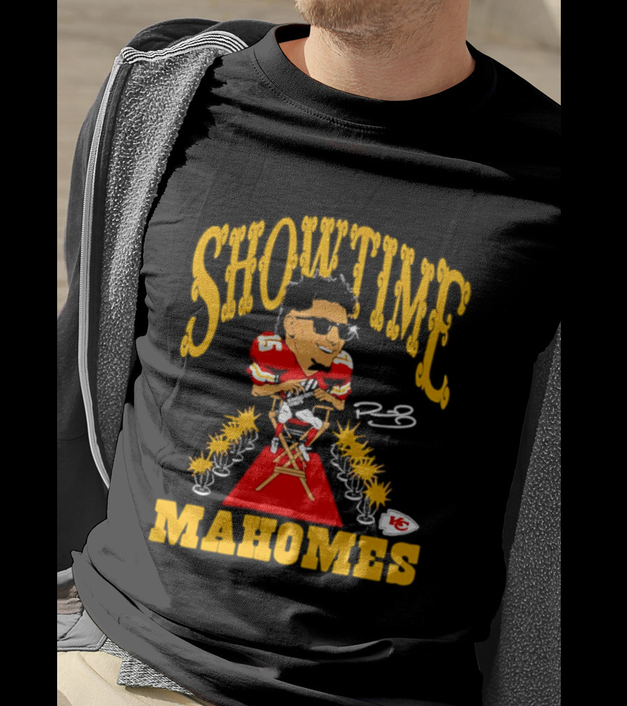 Showtime Mahomes Kansas City Chiefs Football Iconic Caricature T-Shirt