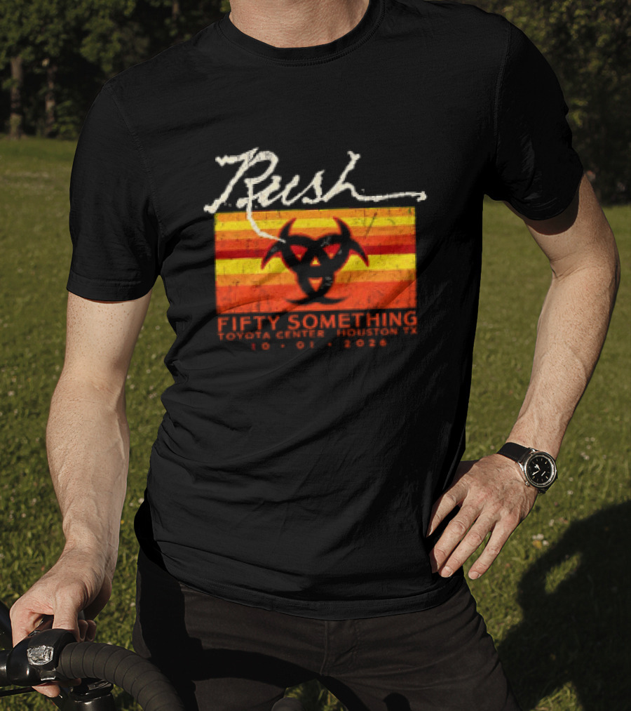 Rush Fifty Something Tour October 1st 2026 Houston Texas Toyota Center T-Shirt