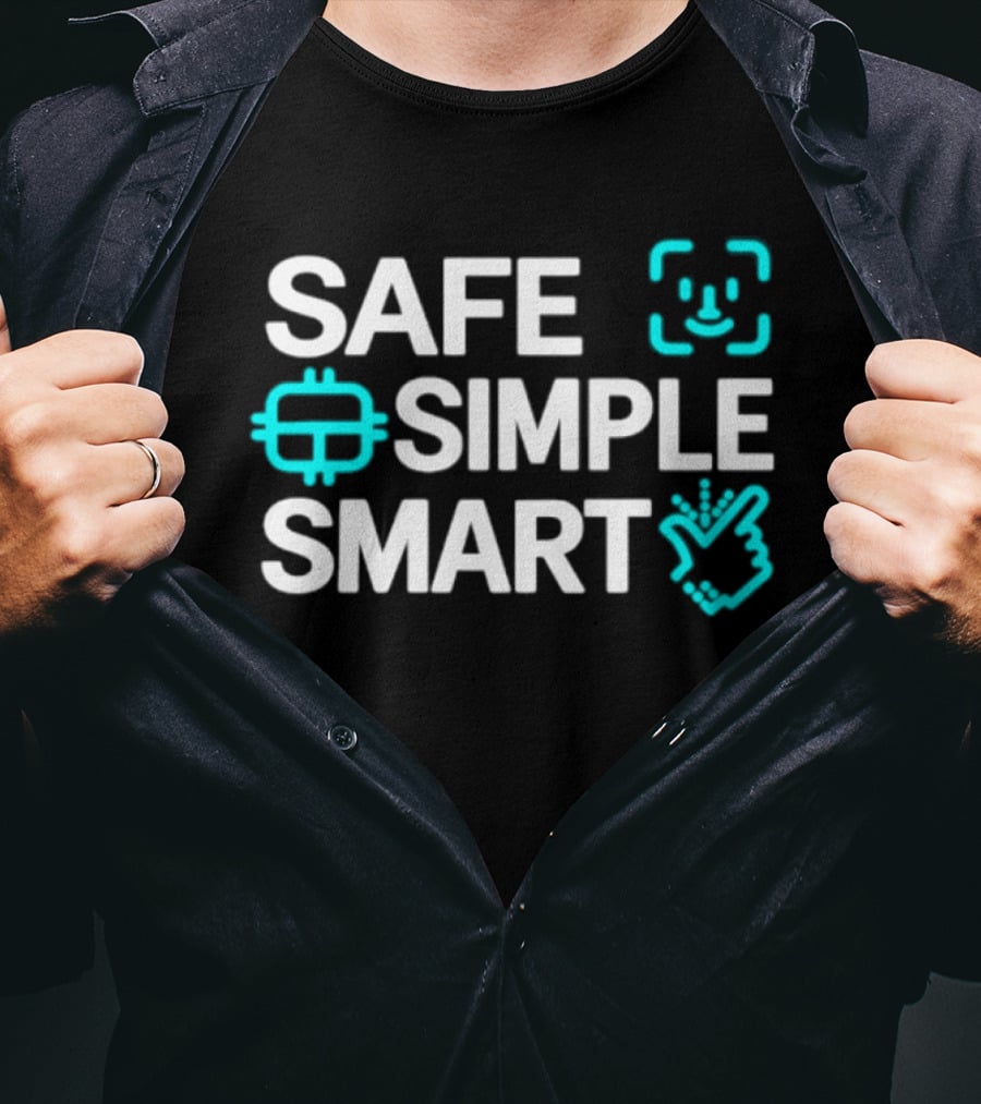 SAFE SIMPLE SMART Technology Security T-Shirt