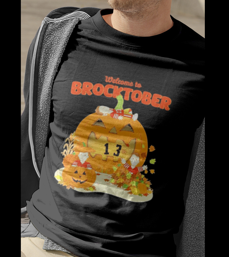 Welcome To Brocktober Brock Purdy 13 Halloween Pumpkin Fun T-Shirt