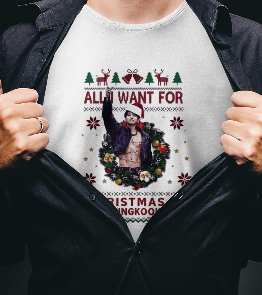 All I Want For Christmas Is Jungkook Holiday T-Shirt