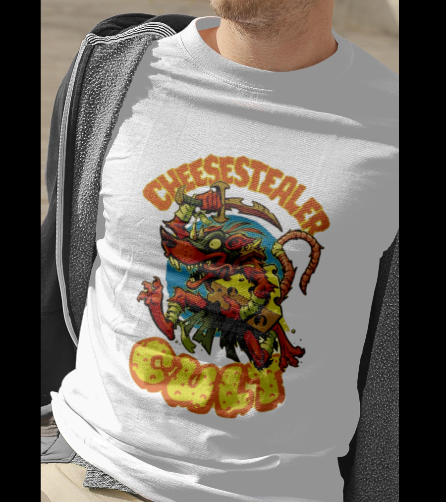 Cheesestealer Cult Rat With Cheese Halloween Fantasy T-Shirt