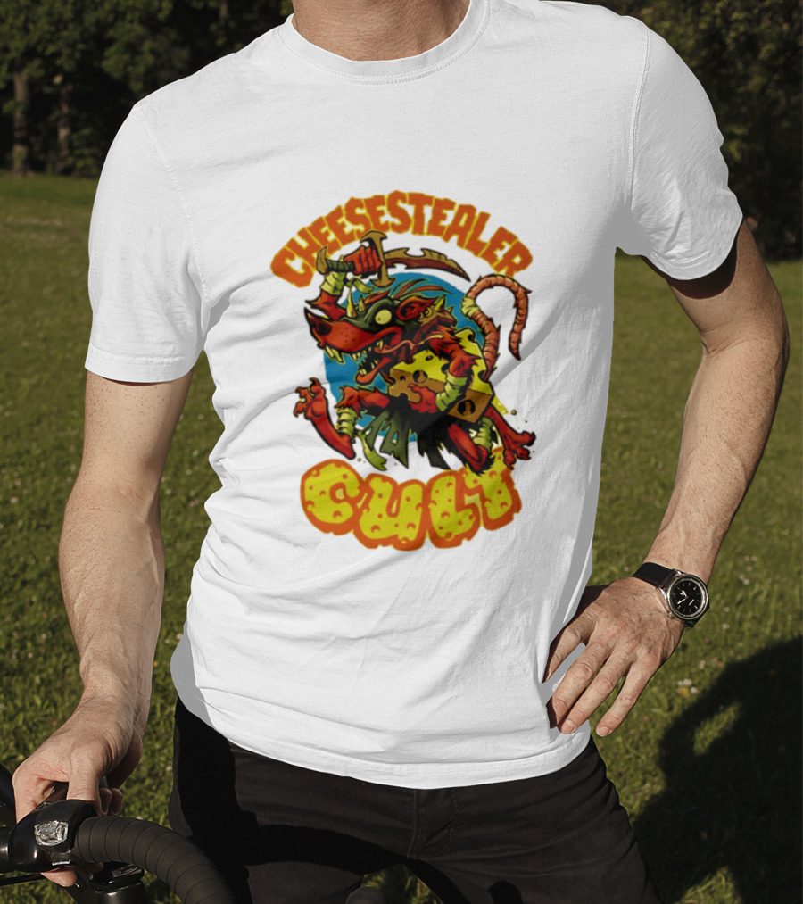 Cheesestealer Cult Rat With Cheese Halloween Fantasy T-Shirt