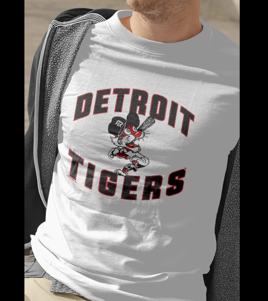 Detroit Tigers Cartoon Paws Vintage Baseball Fan Merchandise T-Shirt