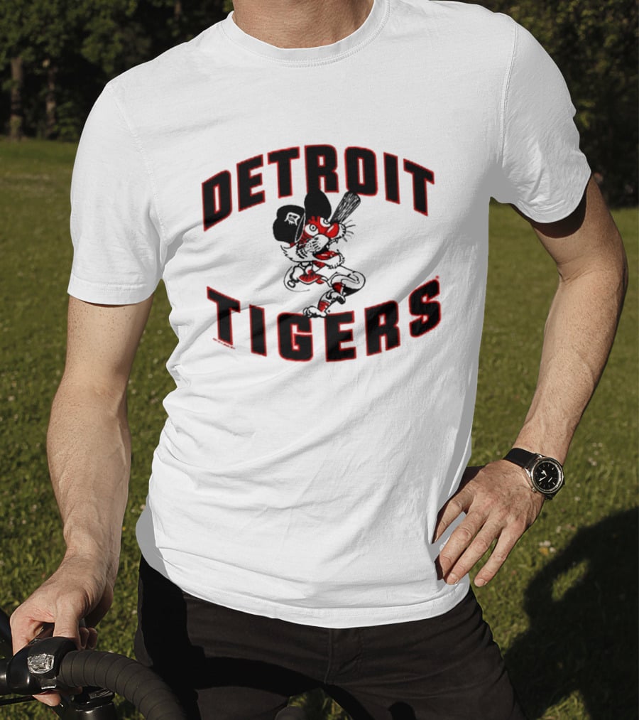 Detroit Tigers Cartoon Paws Vintage Baseball Fan Merchandise T-Shirt