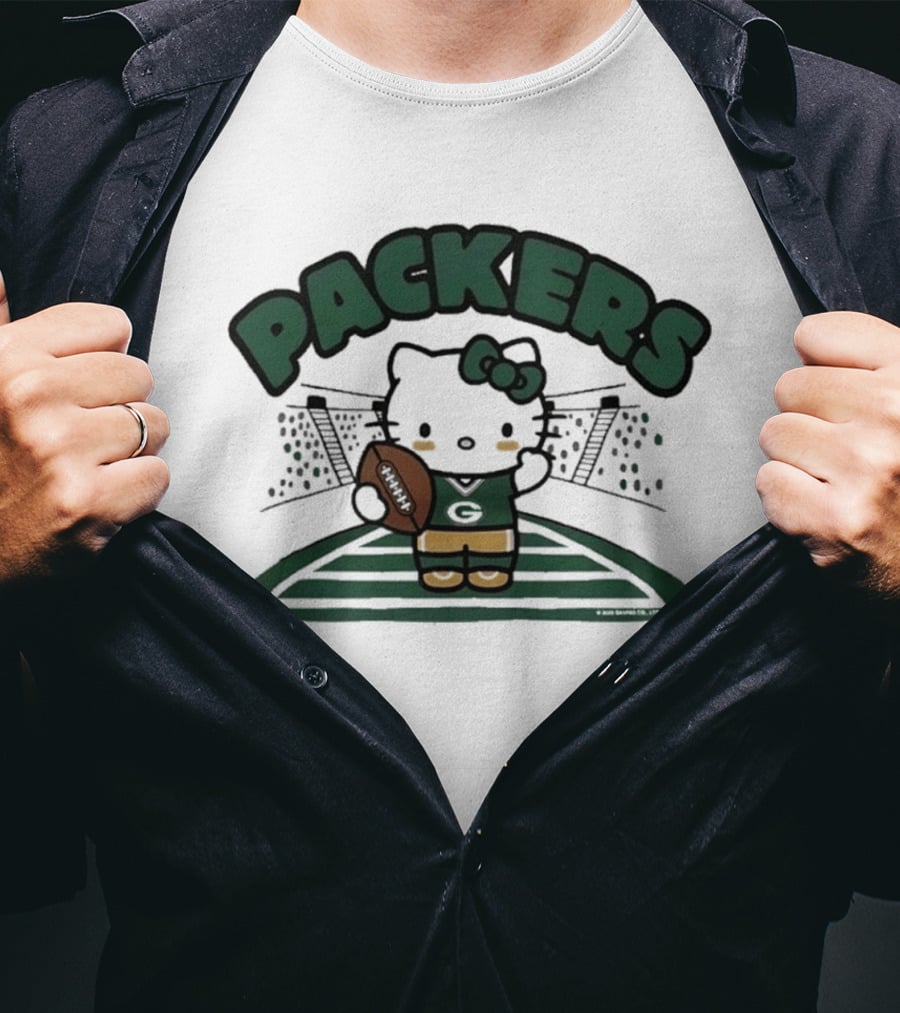 Hello Kitty Packers Football Stadium Collaboration T-Shirt