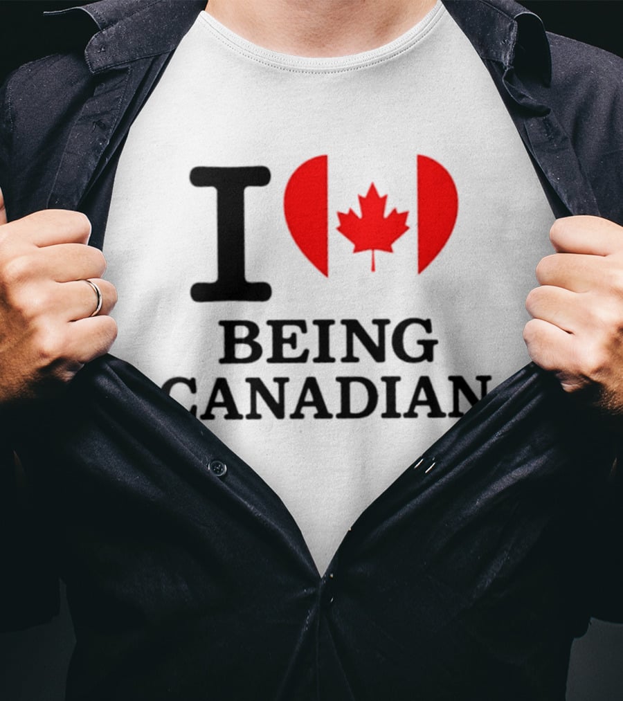 I Heart Maple Leaf Being Canadian T-Shirt