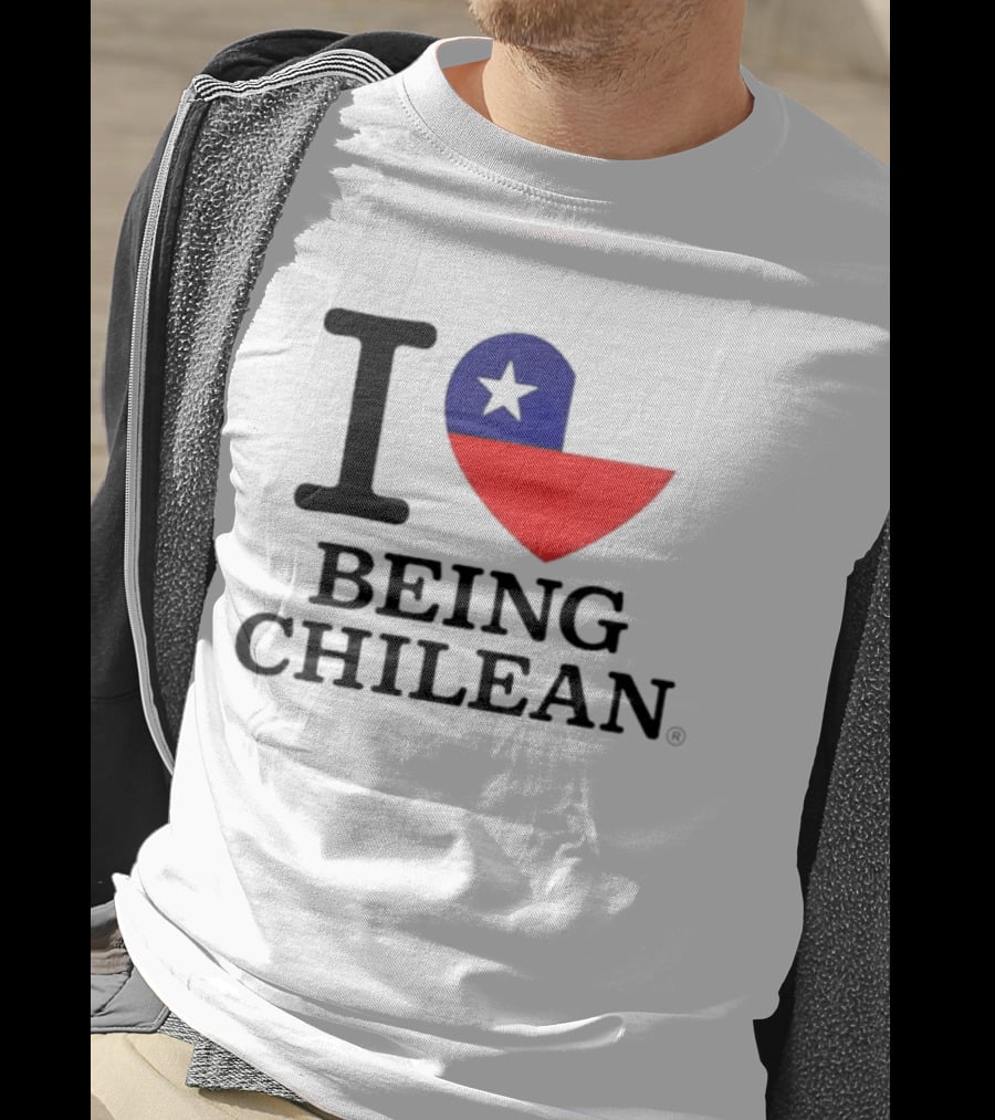 I Love Being Chilean Heart Flag T-Shirt